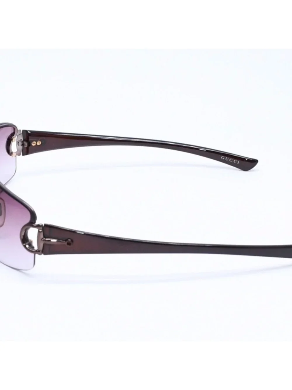 Gucci Half Rim Sunglasses Eyewear S Bkvyt Horsebit Brown
